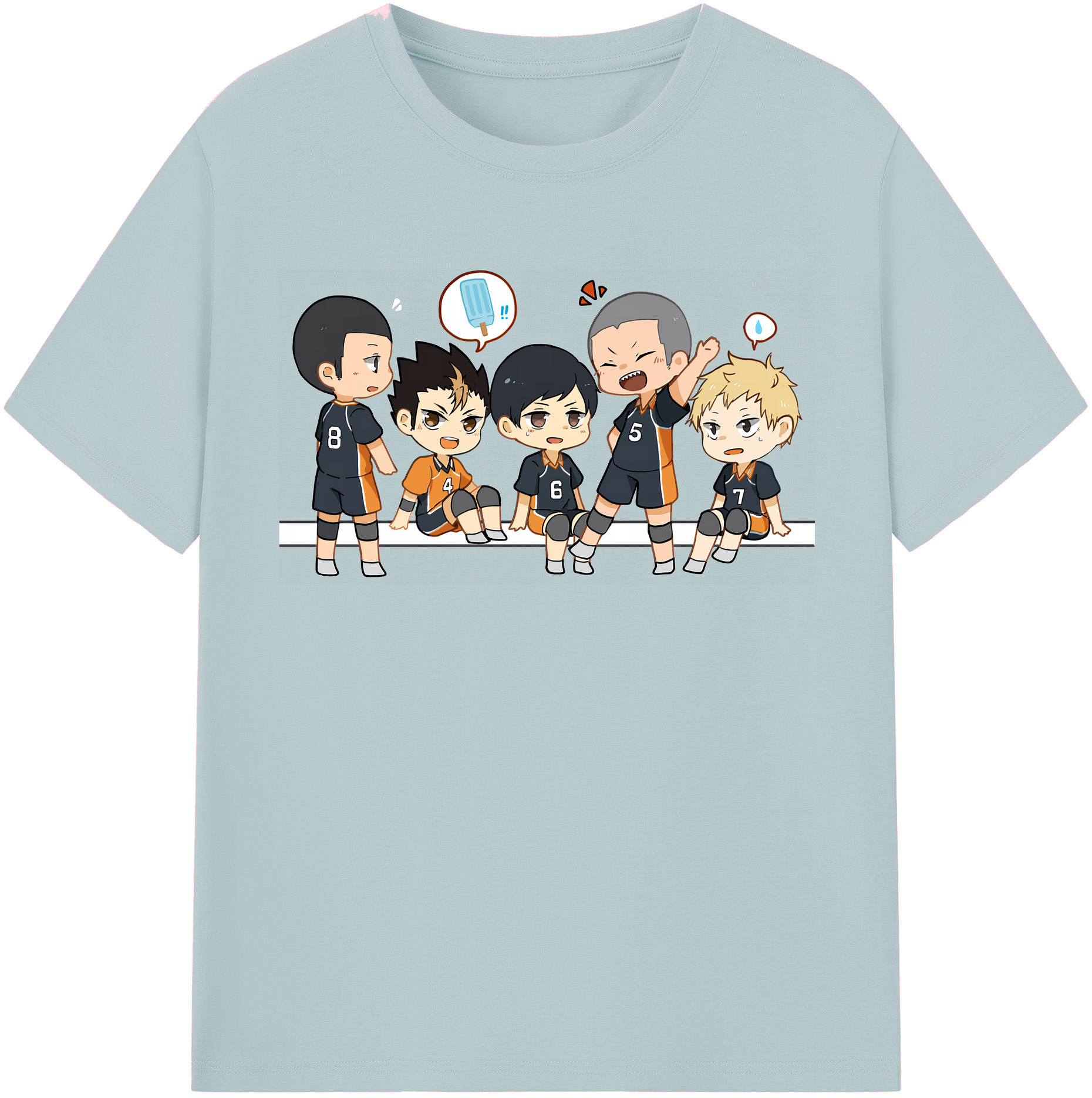 （画像用） ハイキュー!! Haikyu!! 綿100％半袖Tシャツ（フロントプリント）
